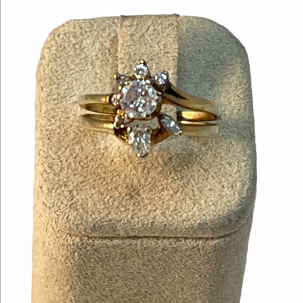 14k Gold Diamond cluster ring APPRAISAL  VTG